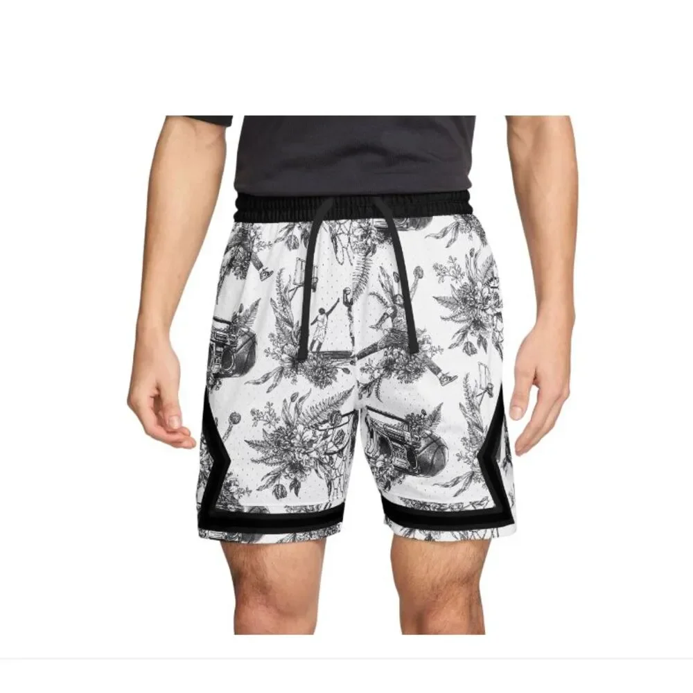 Air Jordan Sport Dri-FIT Mens X Large Shorts Printed White Diamond FV8614 100 XL